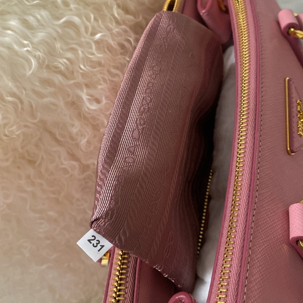 Prada Pink Saffiano Leather Satchel - Picture 11 of 15